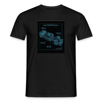 Voiture de course Voiture de course Pilote de course - T-shirt homme - noir - Devant - AI Model Male 178 light (178cm)