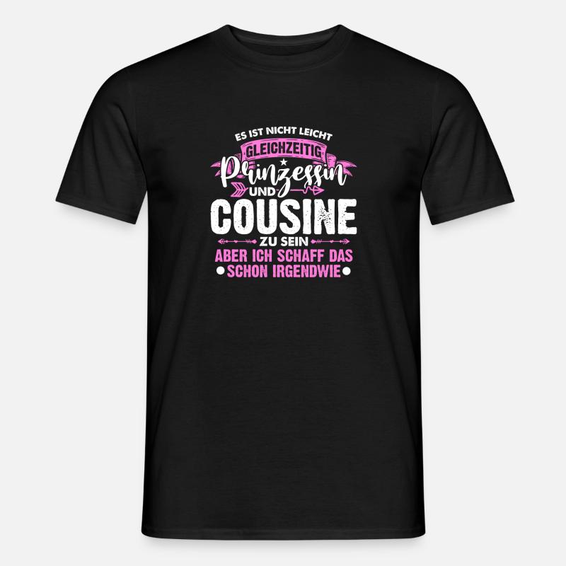 Kinder Ich werde Große Cousine & Prinzessin 2022 - Männer T-Shirt - Schwarz