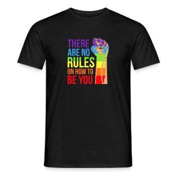 There are no rules on how to be Gay Prid - Men's T-Shirt - black - Front - AI Model Male 178 light (178cm)