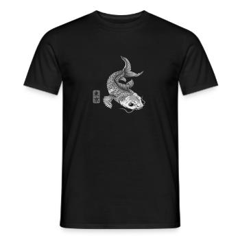 Japanischer Koi Fisch - Männer T-Shirt - Schwarz - Vorne - AI Model Male 178 light (178cm)