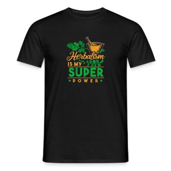 Herbalism Is My Super Power Herbal Medicine - T-shirt homme - noir - Devant - AI Model Male 178 light (178cm)