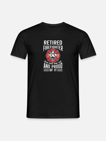 Retired Firefighter Fireman Apparel Retirement - Men's T-Shirt - black