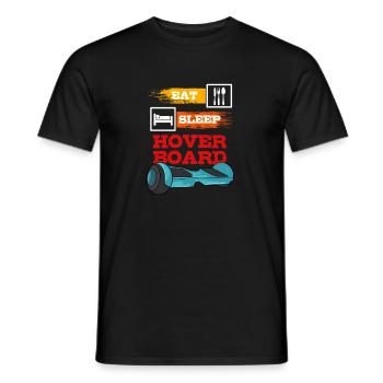 Hoverboard Jeune Cadeau, Eat, Sleep - T-shirt homme - noir - Devant - AI Model Male 178 light (178cm)