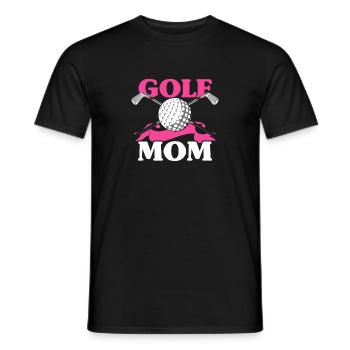 Golf Mom Golfer Mother's Day Golfing Lover Women - Men's T-Shirt - black - Front - AI Model Male 178 light (178cm)