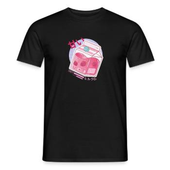 Kanji Otaku I Japanese Strawberry Milk I Kawaii - Männer T-Shirt - Schwarz - Vorne - AI Model Male 178 light (178cm)