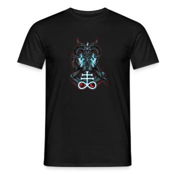 Baphomet Satan Luzifer - Männer T-Shirt - Schwarz - Vorne - AI Model Male 178 light (178cm)