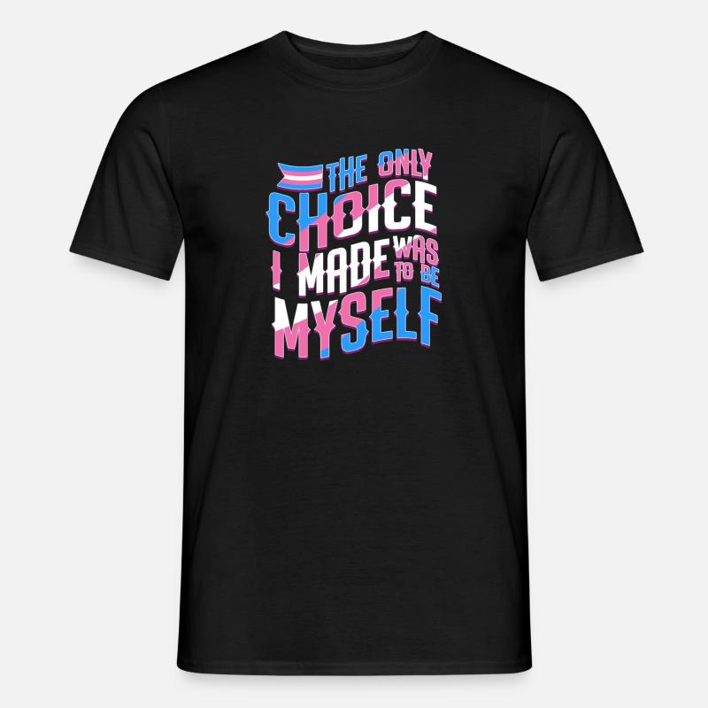 Pro Transgender - Männer T-Shirt - Schwarz