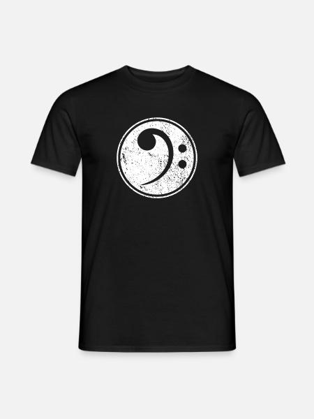 Bass Clef Bassist Bass Player Musician - Männer T-Shirt - Schwarz