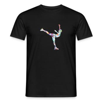 Patins de patinage de patinage artistique - T-shirt homme - noir - Devant - AI Model Male 178 light (178cm)