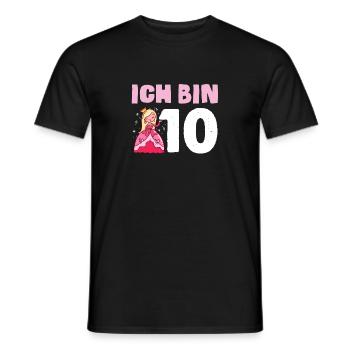Mädchen Ich bin 10 Jahre alt 10. Geburtstag - Männer T-Shirt - Schwarz - Vorne - AI Model Male 178 light (178cm)