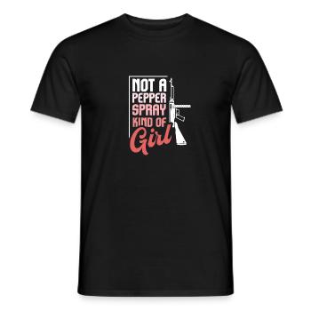 Not A Pepper Spray Kind Of Girl Pro Gun - Männer T-Shirt - Schwarz - Vorne - AI Model Male 178 light (178cm)