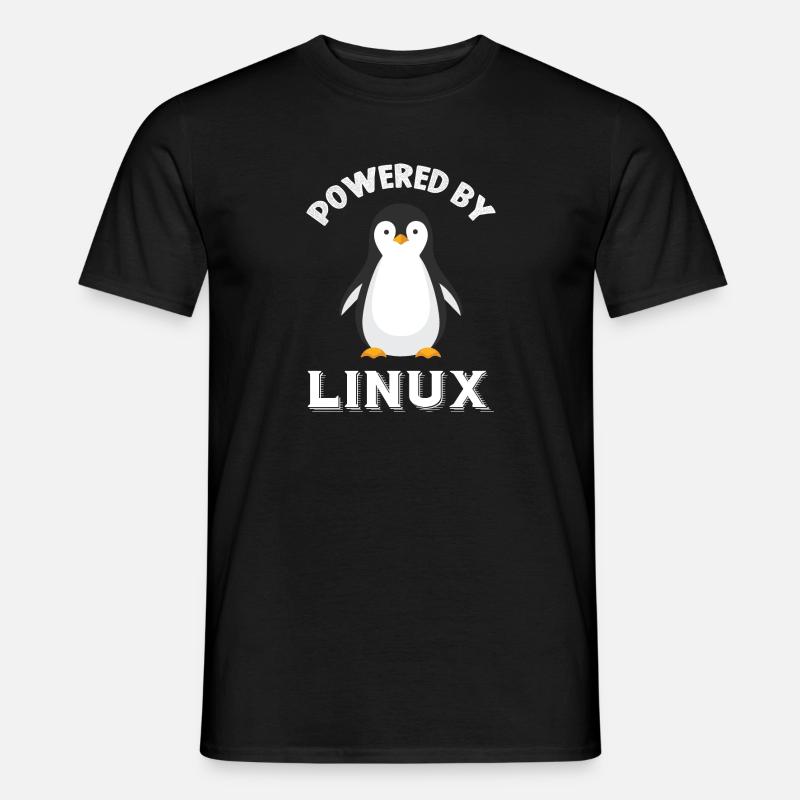 Unterstützt von Linux - Männer T-Shirt - Schwarz
