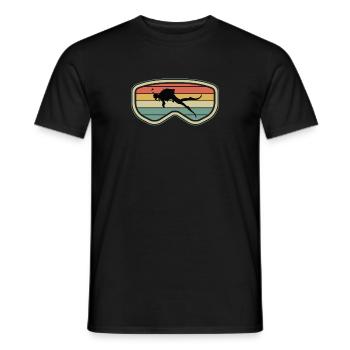Diving Diver Diver Diving goggles snorkel - Men's T-Shirt - black - Front - AI Model Male 178 light (178cm)
