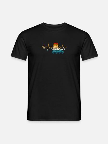 Roller Skating, Roller Skate Motif, Girls, Kids - Men's T-Shirt - black