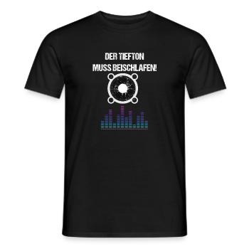 Der Tiefton muss beischlafen Bass Musik Ton - Männer T-Shirt - Schwarz - Vorne - AI Model Male 178 light (178cm)