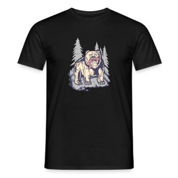 Grizzly Ours saumon forêt - T-shirt homme - noir - Devant - AI Model Male 178 light (178cm)