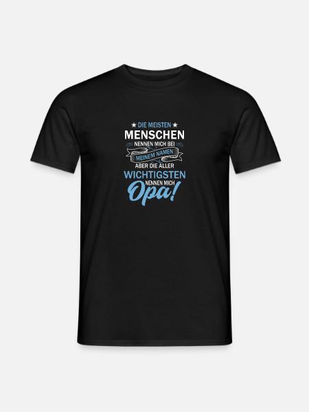 Opa Enkel 2021 Bester der Welt Outfit Spruch - Männer T-Shirt - Schwarz