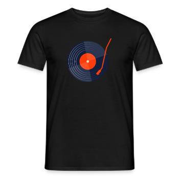 Retro Vinyl Vintage Schallplatte - Männer T-Shirt - Schwarz - Vorne - AI Model Male 178 light (178cm)