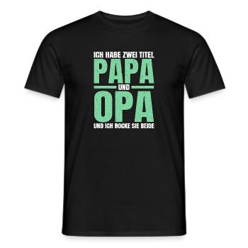 papa-opa - Männer T-Shirt - Schwarz - Vorne - AI Model Male 178 light (178cm)