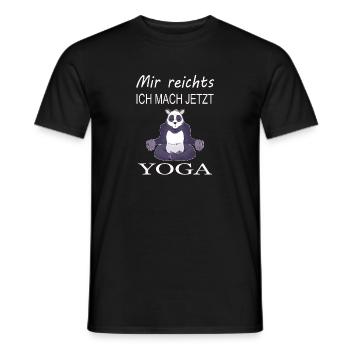 PANDA YOGA Mir reichts ich mach jetzt Yoga - Männer T-Shirt - Schwarz - Vorne - AI Model Male 178 light (178cm)