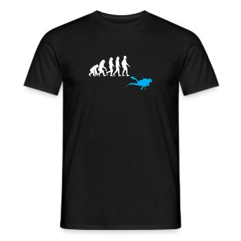 Plongée Évolution - T-shirt homme - noir - Devant - AI Model Male 178 light (178cm)