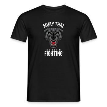 Muay Thai Panther Martial Arts - Men's T-Shirt - black - Front - AI Model Male 178 light (178cm)