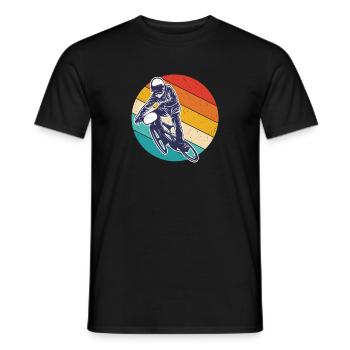 Bmx coureur Vintage Retro Hobby Vélo - T-shirt homme - noir - Devant - AI Model Male 178 light (178cm)