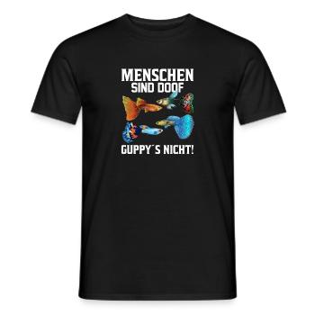 Menschen Fische Guppy Aquarium - Männer T-Shirt - Schwarz - Vorne - AI Model Male 178 light (178cm)