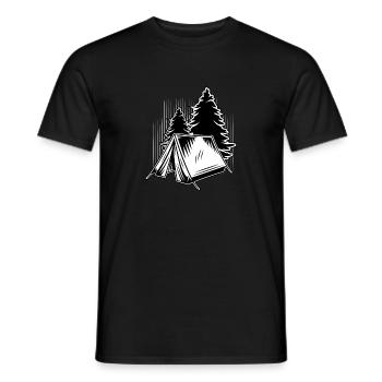 Camping & Tente - T-shirt homme - noir - Devant - AI Model Male 178 light (178cm)