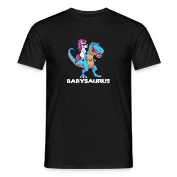 Babysaurus - Bébé dinosaure Dino Unicorn - T-shirt homme - noir - Devant - AI Model Male 178 light (178cm)