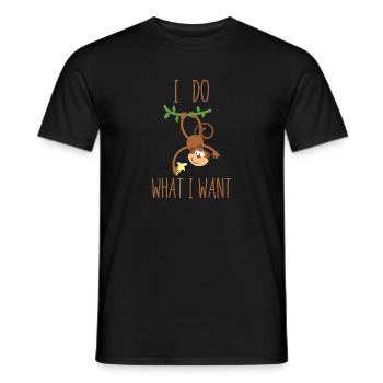 Anything but monkeys - Men's T-Shirt - black - Front - AI Model Male 178 light (178cm)