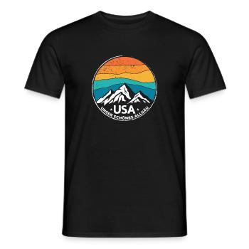 Allgäu USA Unser Schönes Allgäu Berge Wandern - Männer T-Shirt - Schwarz - Vorne - AI Model Male 178 light (178cm)