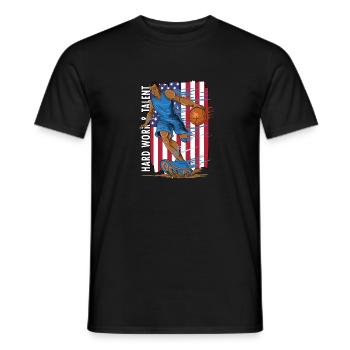 Hard Work and Talent Basketball dribbling - T-shirt homme - noir - Devant - AI Model Male 178 light (178cm)