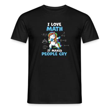 Ich liebe Mathe Mathe Einhorn - Männer T-Shirt - Schwarz - Vorne - AI Model Male 178 light (178cm)
