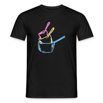 Pansexual meme pans - Men's T-Shirt - black - Front - AI Model Male 178 light (178cm)