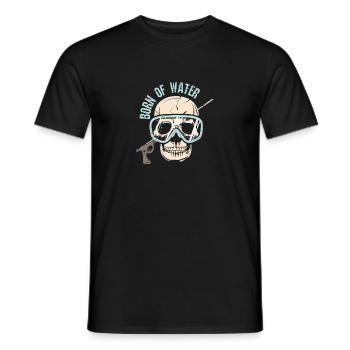 Speargun Spearfishing Skull Freediver - Männer T-Shirt - Schwarz - Vorne - AI Model Male 178 light (178cm)