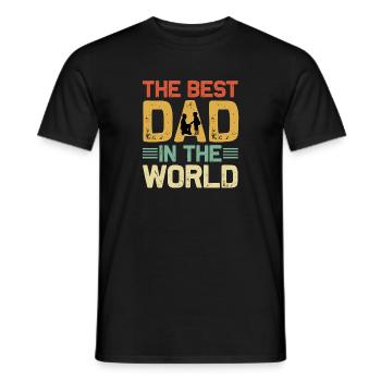 Best Dad in the world - Men's T-Shirt - black - Front - AI Model Male 178 light (178cm)