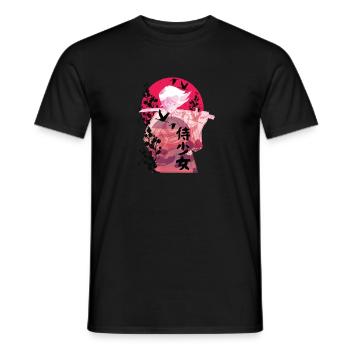 FILLE SAMOURAÏ - T-shirt homme - noir - Devant - AI Model Male 178 light (178cm)