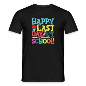 Last day of school - Men's T-Shirt - black - Front - AI Model Male 178 light (178cm)