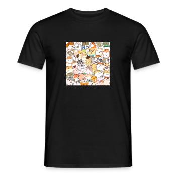 Hamster Telefon Korea - Männer T-Shirt - Schwarz - Vorne - AI Model Male 178 light (178cm)