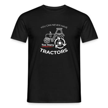 Tractors gift farmer animal lover country - Men's T-Shirt - black - Front - AI Model Male 178 light (178cm)