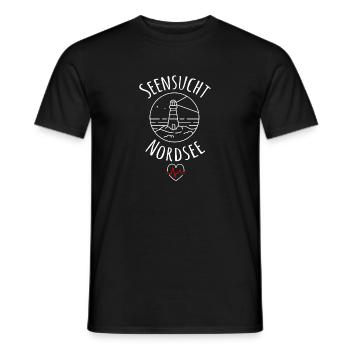 Seensucht Nordsee - Männer T-Shirt - Schwarz - Vorne - AI Model Male 178 light (178cm)
