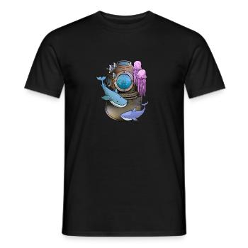 Deep Sea Scuba Diver Poison - Men's T-Shirt - black - Front - AI Model Male 178 light (178cm)