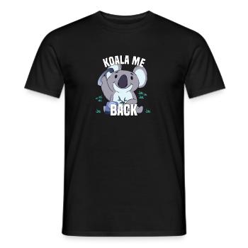 Koala me Back - Koala Bär mit Telefon - Männer T-Shirt - Schwarz - Vorne - AI Model Male 178 light (178cm)
