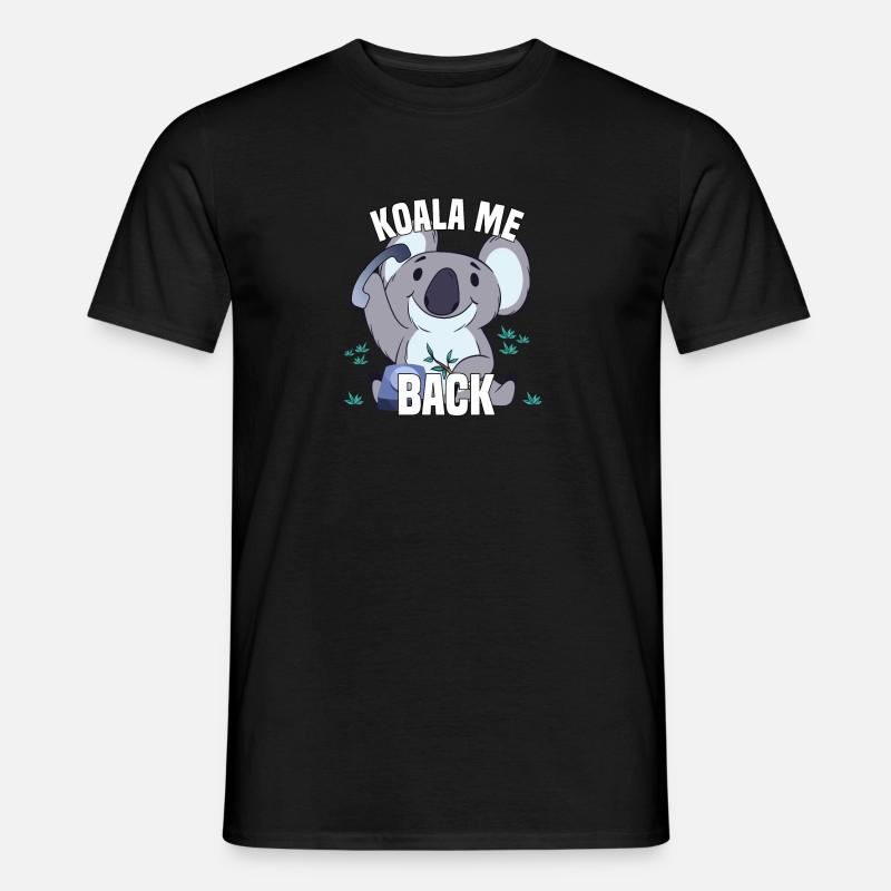 Koala me Back - Koala ours avec téléphone - T-shirt homme - noir