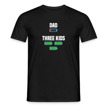 Dad und Drillinge - Männer T-Shirt - Schwarz - Vorne - AI Model Male 178 light (178cm)