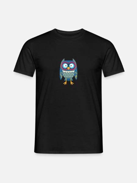 Eule - Männer T-Shirt - Schwarz