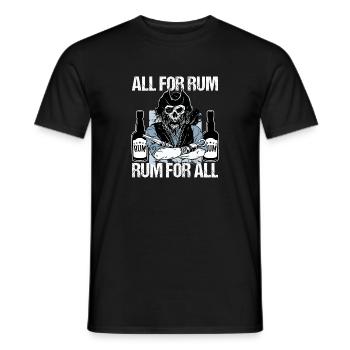 Rum Piratenflagge - Männer T-Shirt - Schwarz - Vorne - AI Model Male 178 light (178cm)