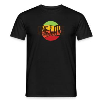Rastafari Amour et évolution - T-shirt homme - noir - Devant - AI Model Male 178 light (178cm)