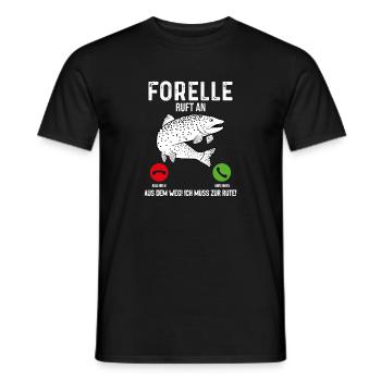 Forelle Angeln - Männer T-Shirt - Schwarz - Vorne - AI Model Male 178 light (178cm)